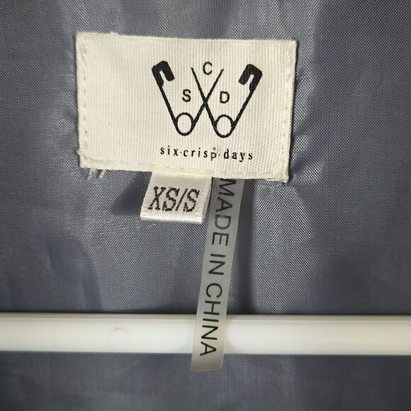 Six Crisp Days XS/S Gray Faux Fur Vest Anthropologie Shaggy Teddy Jacket Retro - Picture 3 of 9